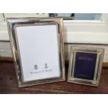 Two modern silver photograph frames to include a Mappin & Web example Location: