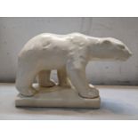 A large Beswick model of a polar bear, numbered 417, 16cm h x 26cm w Location: 9:1
