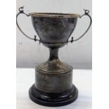 A mid 20th century silver trophy 'ICI (Paints Division) REC.CLUB' on base, approximately 14.5cm h