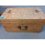 A pitch pine tool/shoe cleaning box with internal tray, Location: 1:5