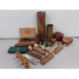 Mixed WWI shell cases and trench art, together with smoking and cigar related items to include cigar
