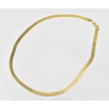 An 18ct yellow gold herringbone chain necklace, 43.5 c long, weight 16.5 grams