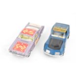 Corgi Toys - a pre-production Whizzwheels Chevrolet Corvette Sting Ray coupe in blue, together