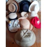 A quantity of late 20th Century to modern day hats to include 3 Mondi Hats, straw examples and a