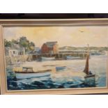 Agnes Hawkins - 'Padstow Harbour', oil on board, signed, 89cm x 58cm Location: