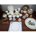 Ceramics to include Crown Ducal Orange Tree coffee cups, a Beswick Beatrix Potter Mr Jeremy