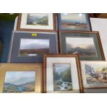 Mixed landscapes to include Robert James Lugg watercolours of West Ockment and Meldon Valley and two