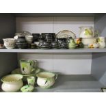 A selection of ceramics to include a Burleigh ware 1930's eight piece wash jug and bowl set, a