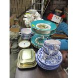 A mixed lot of ceramics to include a part Pratt ware dessert service, part Paragon tea and coffee