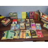 Mainly paperback books to include James Bond, Pan books, war related, The Dam Busters and many