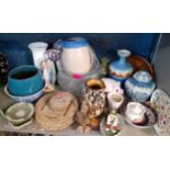 Mixed 20th century household items to include a Wedgwood green Jasperware vase and 2 trinket