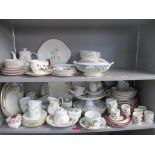 Mixed ceramic table wares to include a Royal Doulton Yorkshire Rose part tea set, Wedgwood