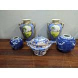 Oriental ceramics to include a pair of Noritake porcelain vases, two Chinese ginger jars, and an