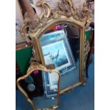 Two gold painted wall mirrors A/F Location:BWR