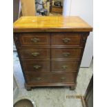 A reproduction mahogany TV cabinet in the form of a gentleman's dressing chest with twin doors in