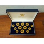 A set of Royal Naval buttons in a box stamped Royal Mint Classic Location: CAB3