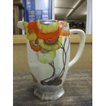 A Clarice Cliffe Rhodanthe pattern Wilkinson Ltd pottery jug, 16cm high Location: