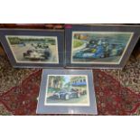 Michael Turner - Three Formula One related signed prints, framed and glazed Location: