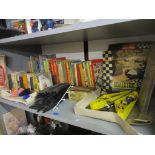 A mixed lot of toys and children's annuals and books to include a Scalextric set, a boxed