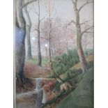 John Abernethy Lynes-Grey (1869-1940) - Gathering Firewood, circa 1913, watercolour titled and named