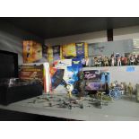 A mixed lot of model soldiers, boxed Aviation archive model planes, Dinky Toys model planes, and