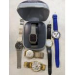 Mixed watches to include a Seiko Automatic date watch, Seiko quartz boxed, and others Location: