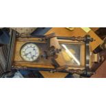 A Victorian Vienna style regulator clock, a walnut and ebonised case of architectural form Location:
