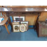 A 20th century hall table together with an oak sideboard Location: A1F