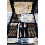 An SBS Bestecke Solingen 10-setting cutlery set in a gold colour Location: