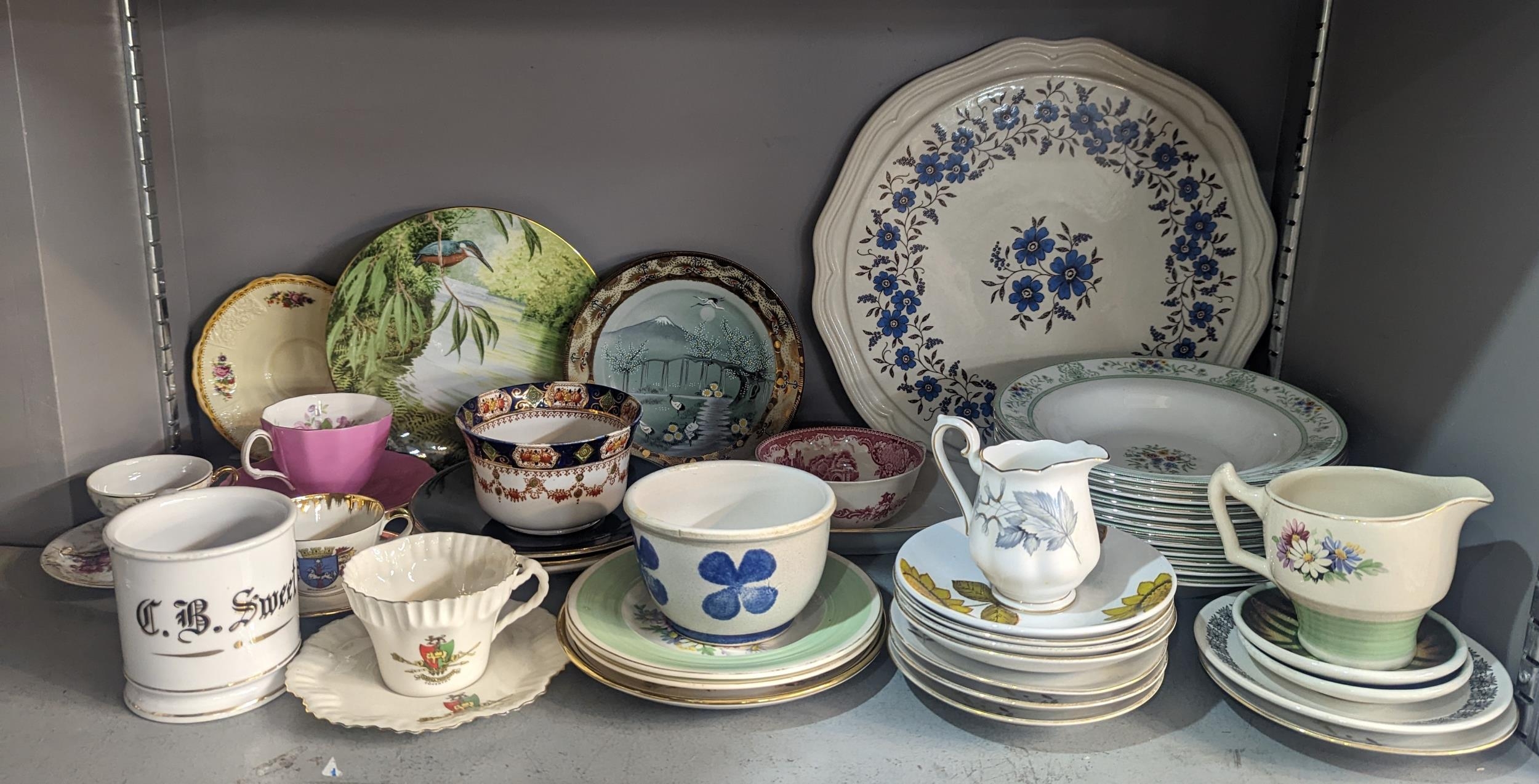 Mixed ceramics to include Wedgwood bowls, Royal Doulton picture plate, Royal Albert, Le Crueset, - Bild 2 aus 4