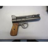 A Webley Junior .177 air pistol, wooden handle is not original Location: