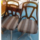 Two mid 20th century swivel chairs 'Chromcraft Atomic' style Location: A3F