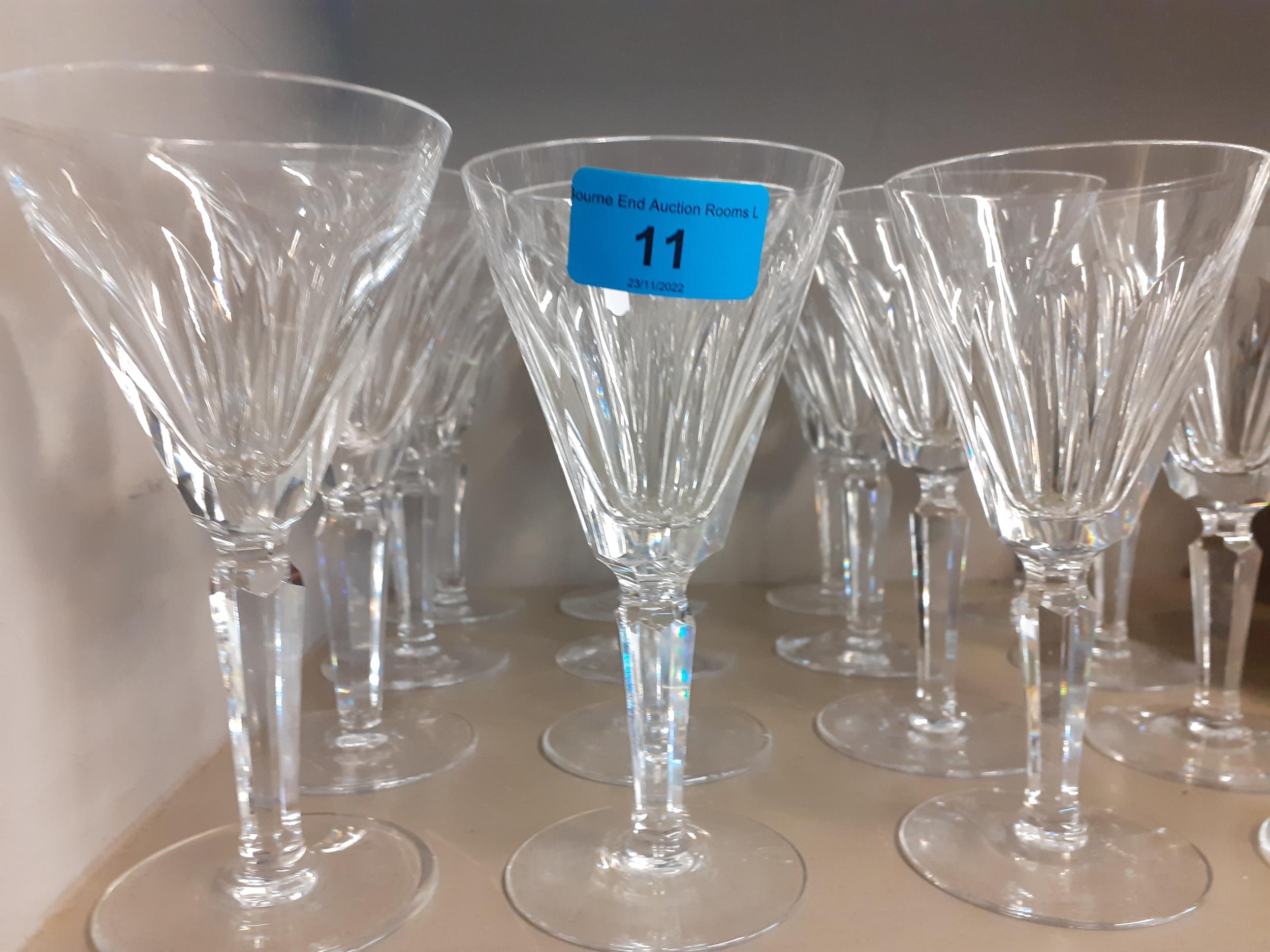 A set of six (smaller) and nine (taller) Waterford Symphony patter glasses Location: R2:2 - Image 2 of 2