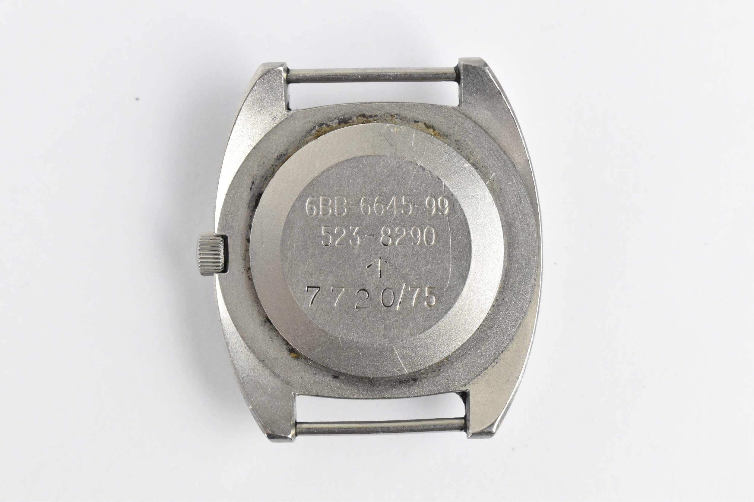 A Hamilton W10 Military issue manual wind, gents stainless steel wristwatch, circa 1975, having a - Image 3 of 3