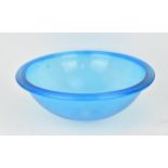 A blue Murano glass ceiling light shade, with label 'Vetro Murano Venezia', 38.5 cm diameter