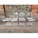 A set of four acrylic peek Z chairs, 84 cm high Provenance: Contents of the Estate of Sir Frank