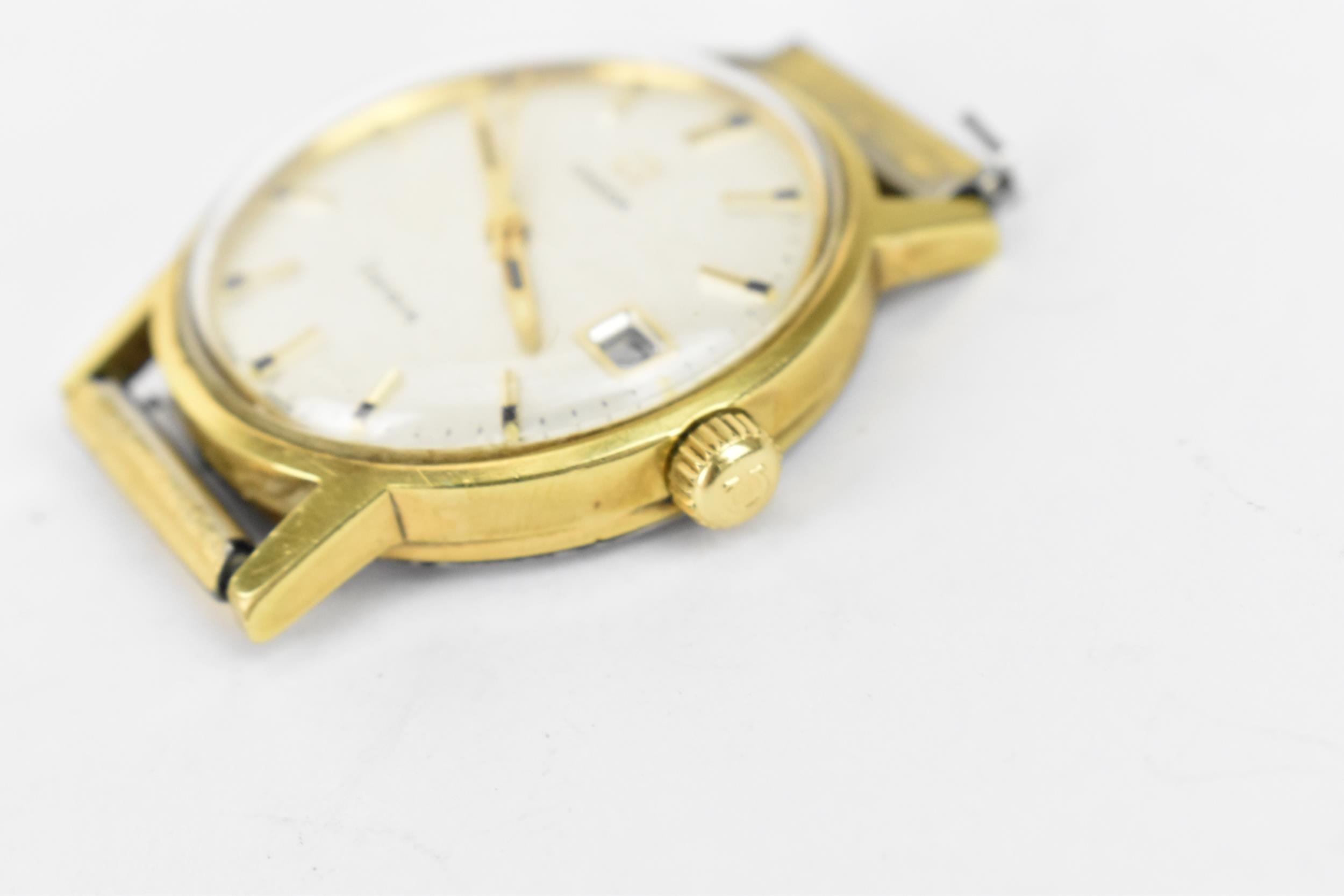 An Omega Geneve automatic, gents gold plated wristwatch, having a silvered dial with centre - Image 2 of 4