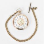 An early 20th century Longines silver cased, open faced pocket watch having a white enamel dial,