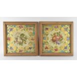 English School, 19th century A pair of decorative studies for porcelain, depicting fruit to the