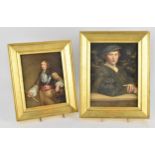 Two 19th century portrait paintings, to include a 17th century style nobleman with brown wig and