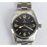 A Tudor Ranger, Rose automatic, gents stainless steel wristwatch, circa 1968 having a black dial