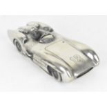 A Compulsion Gallery Pewter model of a Mercedes Benz W196 300SLR 1954-55 racing car, 19.5 cm long