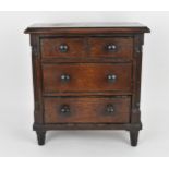 A William IV mahogany miniature/apprentice chest of drawers, circa 1830, with moulded top above