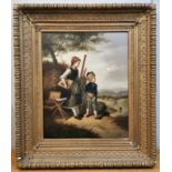 Continental School, 19th century possibly Eastern European, depicting a figural scene with