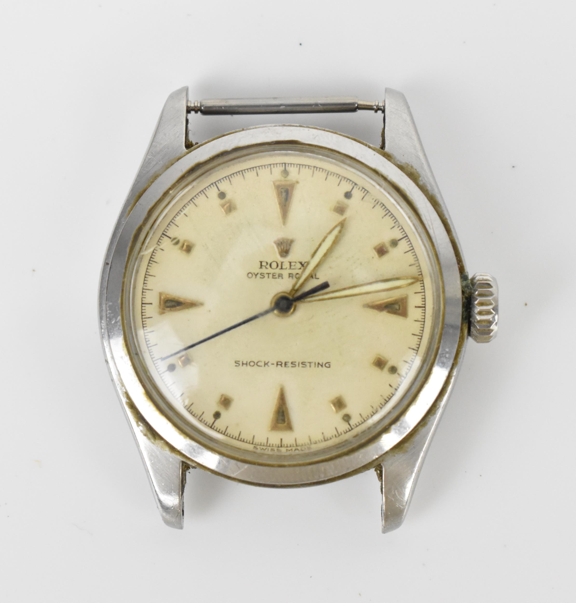 A Rolex Oyster Royal, mid size, manual wind, gents stainless steel wristwatch, circa 1962, having