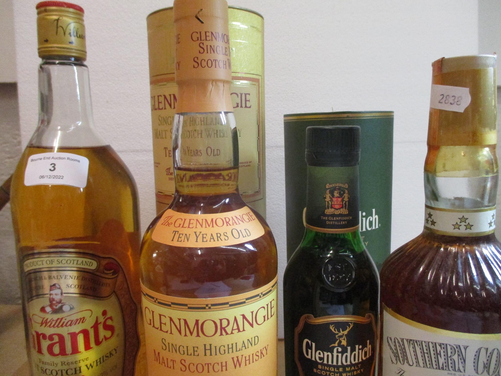 Three bottles of scotch whisky to include Glenmorangie single malt 10 year old, 70cl, Glenfiddich 12 - Image 2 of 2