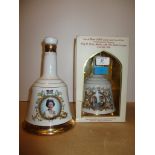 Two Bells decanters and contents commemorating the Queen's birthday and HRH Prince Andrew marriage
