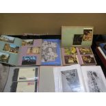 A scarp album containing 20th century programs and photographs, news paper clipping other items