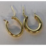 A pair of 18ct gold diamond earrings, 2g Location: