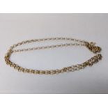 A 9ct gold chain link necklace, 5.5g Location: